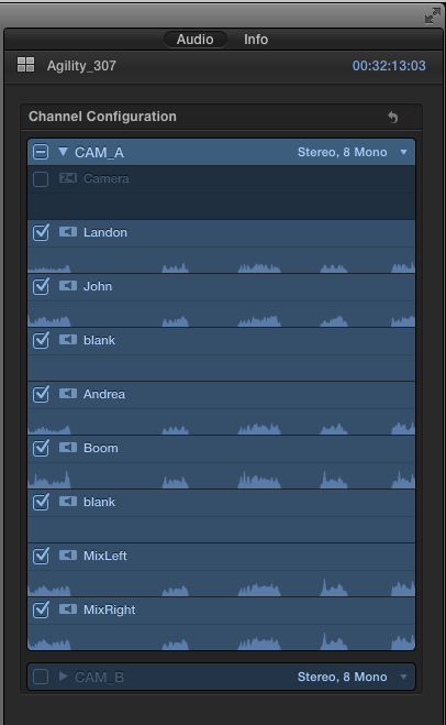 Correct Multiclip Audio Channels