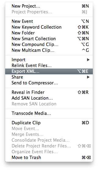 Export XML